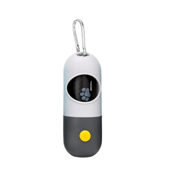 Pet Waste Bag Dispenser with Built-In Flashlight