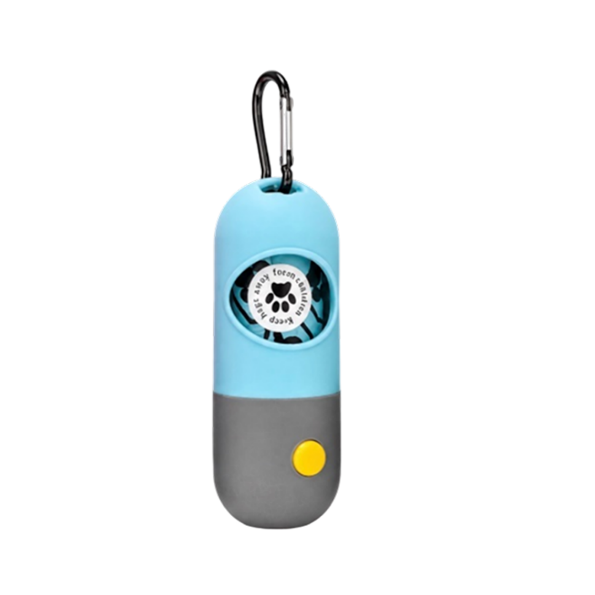 Pet Waste Bag Dispenser with Built-In Flashlight