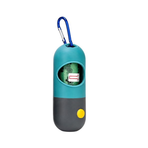 Pet Waste Bag Dispenser with Built-In Flashlight