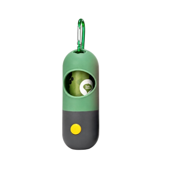 Pet Waste Bag Dispenser with Built-In Flashlight