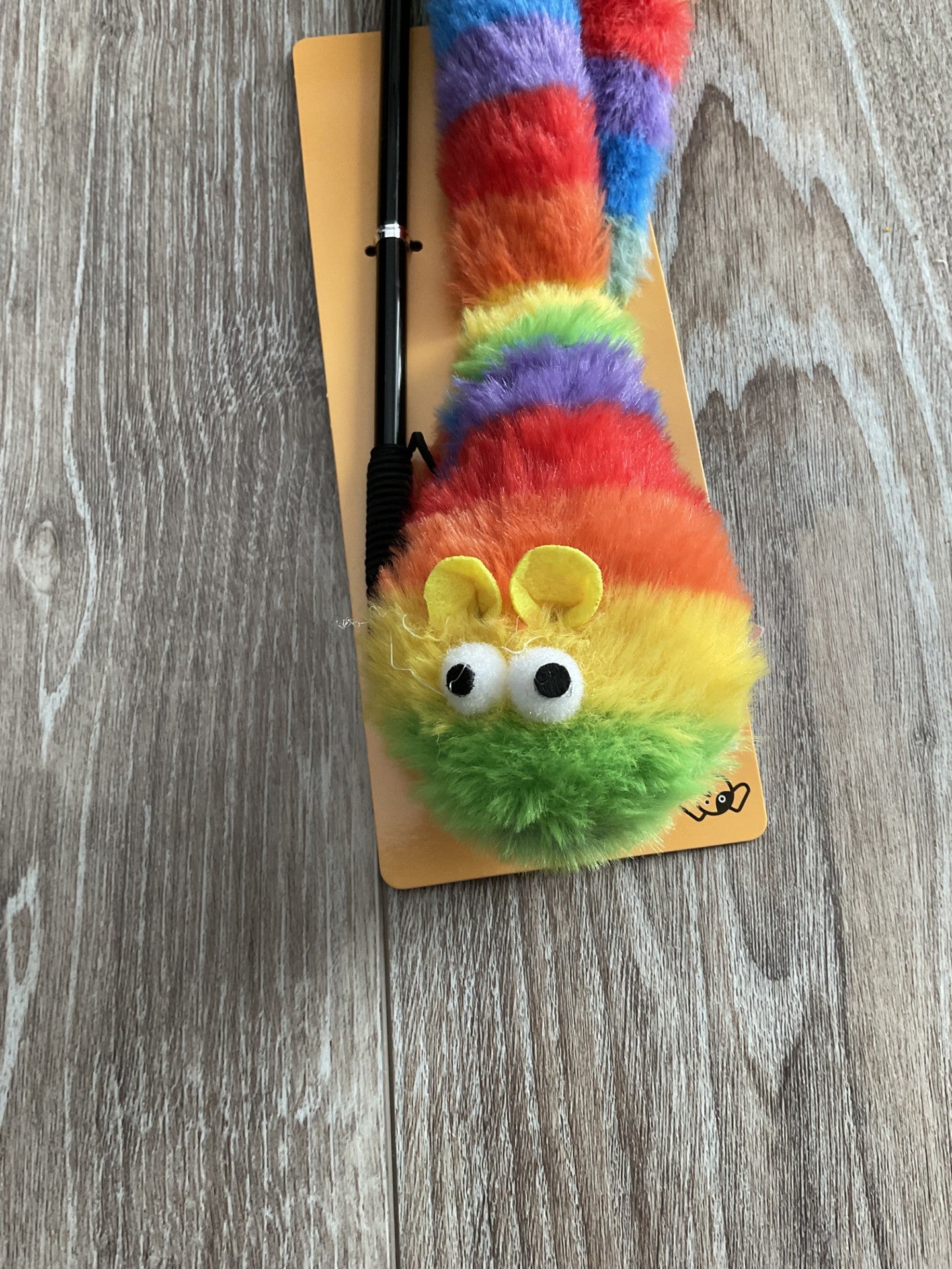 Rainbow Worm Wand Cat Toy